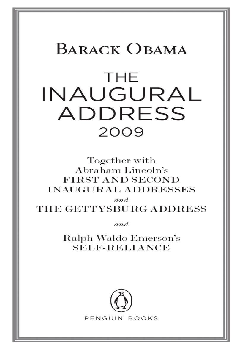 The Inaugural Address, 2009
